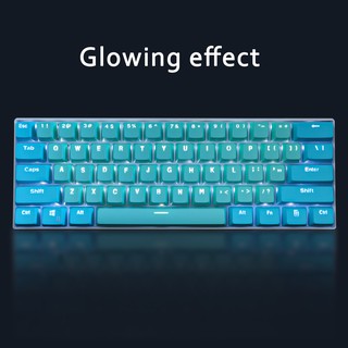 Keycap Blue cyan 61 87 104 PBT keycaps พิเศษเหตุการณ์ Keycaps, backlit สองสีคีย์บอร์ด keycaps RK61/GH60/ALT61/Annie/GK61 คีย์บอร์ดโป๊กเกอร์คีย์เกม keycaps (ขายเฉพาะ keycaps)