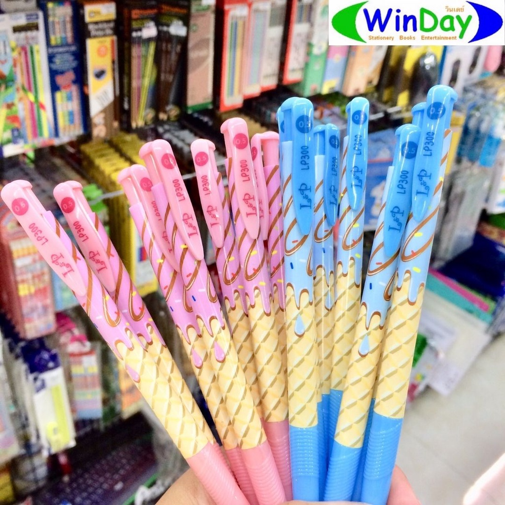 ปากกา SAKURA ซากุระ ปากกาลูกลื่น L&P300 0.5 น้ำเงิน แดง