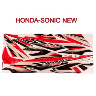 A สติ๊กเกอร์ติดรถมอเตอร์ไซด์ สำหรับ HONDA-SONIC NEW ปี2007 สีแดง ดำ