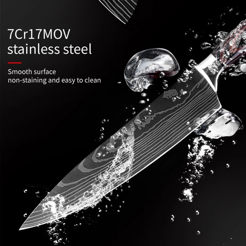 มีดทำครัวญี่ปุ่น มีดเซฟ สแตนเลส คมกรีบ Japanese Kitchen Knife Set Stainless Steel Sharp Cleaver ราคา ถูกที่สุด ดีลบีเคเค แกลเลอรีภาพที่ 6