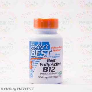 [พร้อมส่ง] Doctors Best Best Fully Active B12 1500 mcg 60 Veggie Caps วิตามินบี