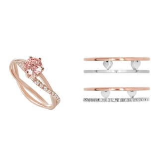 A.CEMI SwirlRing  + 2 Way dazzling Ring Set