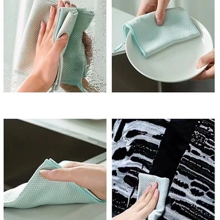 XSJ-05 【ขนาด 25x25 ซม.】ผ้าเช็ดกระจก แก้วต่างๆ ผ้าขนหนูผืนเล็ก อเนกประสงค์