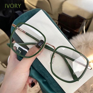 IVORY Men Anti Blue Light Glasses Fashion Optical Glasses Women Eyewear Irregular Square Shaped Korean Irregular Frame Blue Light Blocking Anti Radiation Vintage Computer Eyeglasses/Multicolor