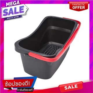 ถังซักม็อบเหลี่ยม VILEDA 11 ลิตร สีดำ/แดง ไม้ม็อบและอุปกรณ์ SQUARE MOP BUCKET VILEDA 11L BLACK/RED อุปกรณ์ทำความสะอาด