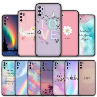 เคสโทรศัพท์มือถือซิลิโคน ลายสายรุ้ง สีชมพู สําหรับ Realme 5 5i 5s 6i 5 Pro Q 6 Pro 16Z8I