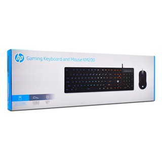 HP คีย์บอร์ด KM200 Keyboard + Mouse LED Back Light (BLACK)