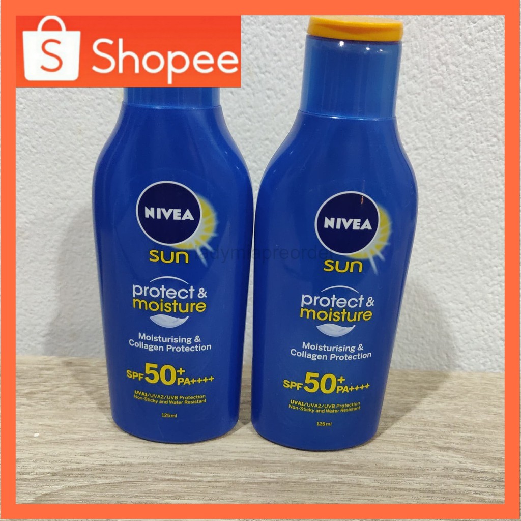 นีเวียกันแดด nivea sun protect & moisture spf50 125ml  exp.8/22