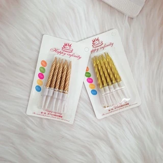 เทียนสั้นวันเกิด สีธรรมดา และสีมุก