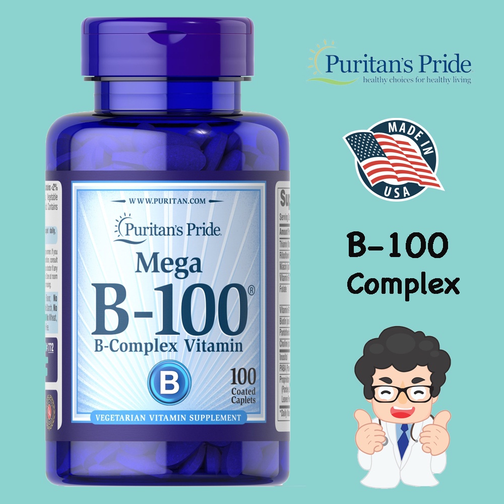 Puritan's Pride Vitamin B-100 Complex 100 Caplets