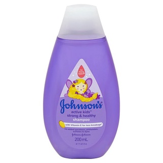 ✨ขายดี✨ จอห์นสัน แอคทีฟ คิดส์ สตรอง &amp; เฮลท์ตี้ แชมพู 200มล. Johnsons Active Kids Strong &amp; Healthy Shampoo 200ml