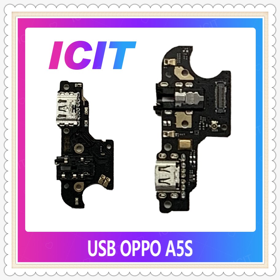 USB OPPO A5S อะไหล่สายแพรตูดชาร์จ แพรก้นชาร์จ Charging Connector Port Flex Cable（ได้1ชิ้นค่ะ) ICIT-Display