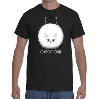 เสื้อเบลาส์ เสื้อวินเทจชาย เสื้อวินเทจชาย - ขายดี Tshirt Cat Comfort Zone พิมพ์กราฟิก Unseix Tshirts