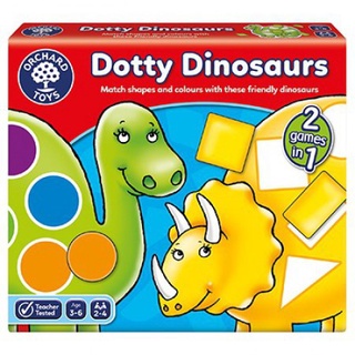 ORCHARD TOYS, Dotty Dinosaur บอร์ดเกมส์เด็ก ฝึกการแยกแยะรูปร่าง ลิขสิทธิ์แท้ นำเข้าจากอังกฤษ ของเล่นเด็ก 3-6 ปี