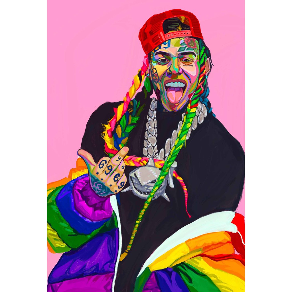 โปสเตอร์ 6ix9ine เทคาชิ ซิกซ์ไนน์ Tekashi69 Poster Hip hop Hiphop ฮิปฮอป rapper แร็ปเปอร์ ของขวัญ โป