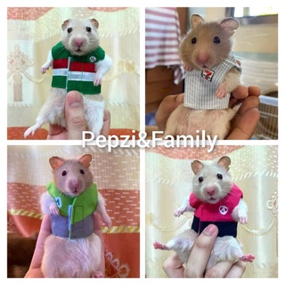 [[[ Pepzi&amp;Family ]]] เสื้อพร้อมสายจูง แฮมเตอร์