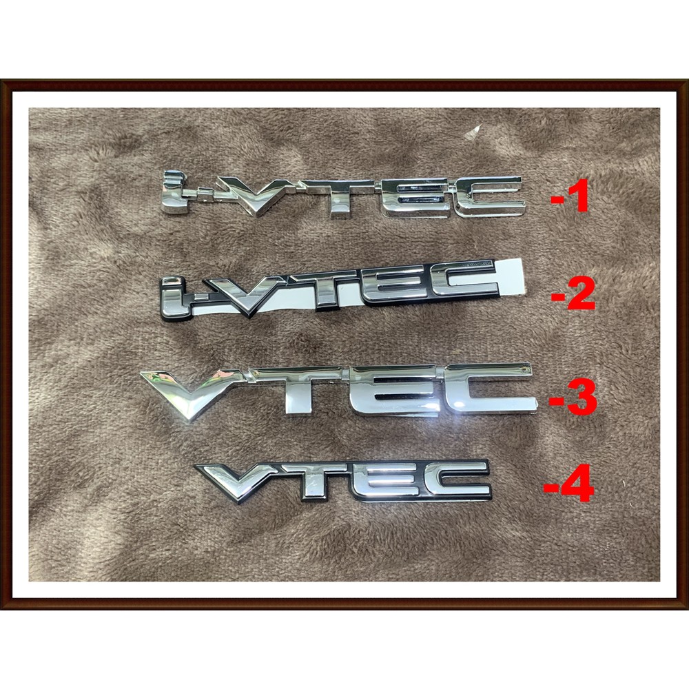 HONDA VTEC iVtec CRV HRV JAZZ CITY ACCORD โลโก้ กระโปรงท้าย สีเงิน ดำ โครเมียม chorme กาว 3M logo ตรา ฮอนด้า