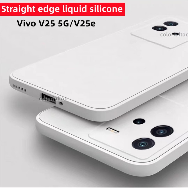 Vivo V40 5GซิลิโคนเหลวสําหรับVivo V40 V30 Pro V30Pro V40Pro V 40 V30E Y35 Y 35 2022 เคสโทรศัพท์Slimน