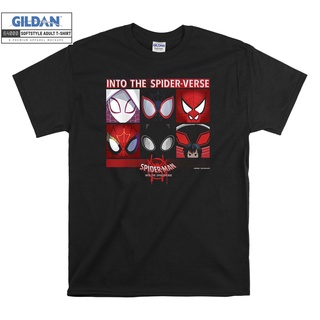 T-shirt  Gildan เสื้อยืด โอเวอร์ไซซ์ มีฮู้ด พิมพ์ลาย Marvel Spider-Man Spiderverse สําหรับเด็ก Unisex 7059S-5XL