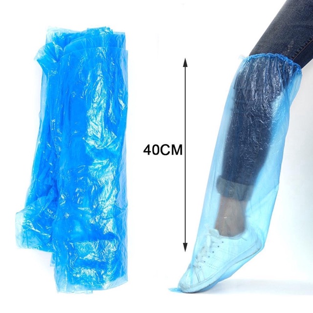 Disposable Long Shoe Cover Waterproof and Rainproof Foot Cover with Rubber Band Wear Disposable Raincoat