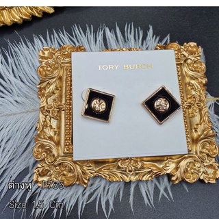 🍒tory Burch ต่างหูติดหูสี่เหลี่ยมจตุรัส🎁