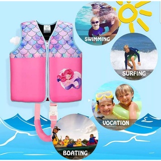 Kids Swim Vest เสื้อชูชีพเด็ก เสื้อกั๊กว่ายน้ำ ชูชีพสำหรับเด็ก มีซิป มีสายล้อคเป้าปรับได้ ผ้า neoprene