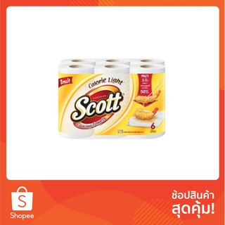 กระดาษอเนกประสงค์ SCOTT CALORIE LIGHT 1*6 | SCOTT | 10021367 อุปกรณ์ทำความสะอาด อุปกรณ์ทำความสะอาด ETC for Home Sale กระ