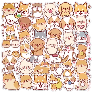 ❉ Cute Fluffy Dog - Kawaii Pets Poodle Corgi Shiba Inu สติ๊กเกอร์ ❉ 50Pcs/Set Waterproof DIY Fashion Decals Doodle สติ๊กเกอร์