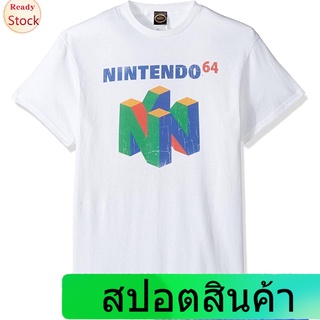 เสื้อยืดแขนสั้น Nintendo Mens N64 Logo Short Sleeve T-Shirt Popular T-shirts