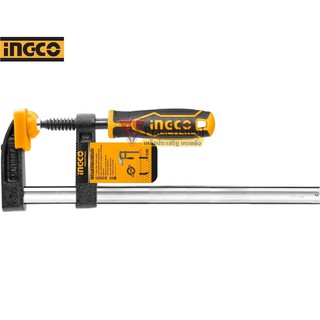 INGCO ปากกาจับชิ้นงาน ตัวเอฟ ขนาด 50 x 200 มม. รุ่น HFC020502 ( F-Clamp ) ปากกาอัดไม้ ปากกาตัวเอฟ