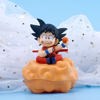 โมเดลตุ๊กตาฟิกเกอร์ อนิเมะดราก้อนบอล Z Super Saiya Goku Sitting On The Clouds น่ารัก ของเล่นสําหรับเด็ก ตกแต่งเค้ก