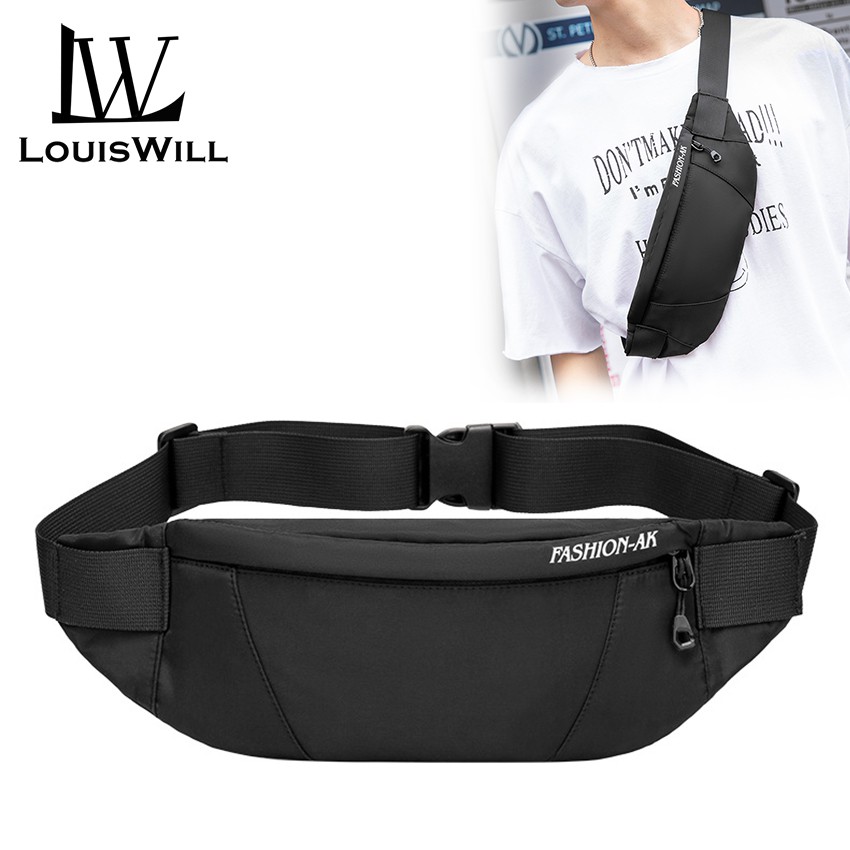 LouisWill Men's Waist Bag Men Waterproof Waist Bag