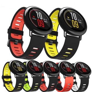 สายนาฬิกาข้อมือซิลิโคน 22 มม. แบบเปลี่ยน สําหรับ Huami Amazfit Pace Amazfit Stratos Stratos 2 2S 3