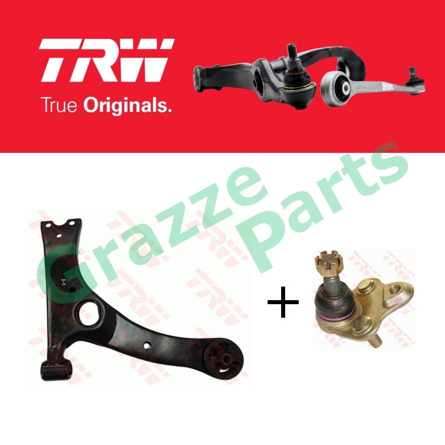 TRW แขนควบคุมส่วนล่างด้านหน้าซ้ายพร้อมลูกหมาก JTC7675+JBJ681 สําหรับ Toyota Altis ZZE142 ZZE122