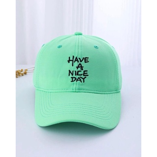 Have a nice day cap หมวกแก๊ปสีน่ารัก