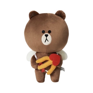 ตุ๊กตาไลน์เฟรนด์ หมีบราวน์คิวปิด  Line Friends Cute Brown Bear Cony Rabbit Plush Toy