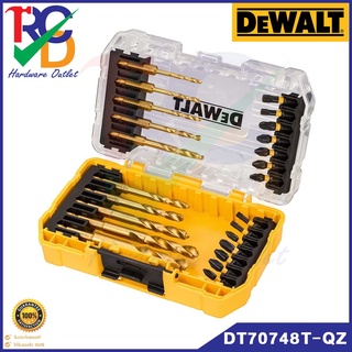 DEWALT DT70748T-QZ ชุดดอกไขควง + ดอกสว่านไทเทเนี่ยม ชุด 24 ชิ้น  (ดอกไขควง24/ดอกสว่าน10)