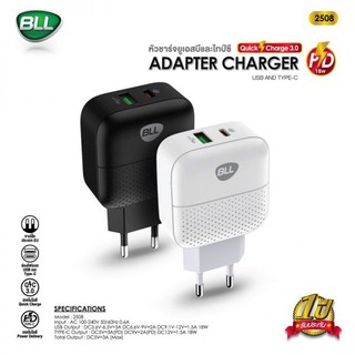 BLL หัวชาร์จขาปลั๊ก EU รองรับแรงดันไฟฟ้าแบบ 220V ทำให้อุปกรณ์มีความปลอดภัยมากขึ้น และชาร์จไวถึง 3 แอมป์