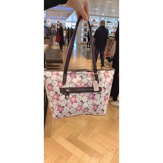 TAYLOR TOTE WITH DAISY PRINT (COACH 89473) GD/CHALK