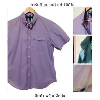 เสื้อเชิ้ตผู้ชาย แขนสั้น แบรนด์แท้ BANANA  REPUBLIC แบรนด์เนม มือสอง