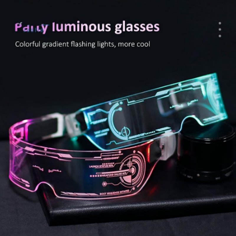เทคโนโลยีในอนาคต LED แว่นตาเรืองแสง อเนกประสงค์ ผู้ชาย ผู้หญิง เด็ก ถ่ายภาพ ปาร์ตี้ บาร์ ดนตรี เทศกาล เทคนิค แว่นตา