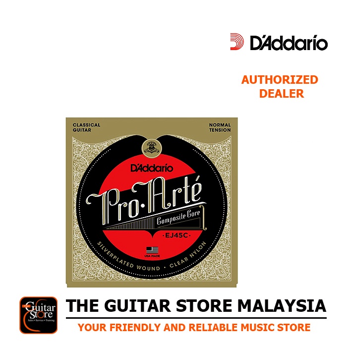 D'ADDARIO Daddario Pro Arté EJ45C สายกีต้าร์คลาสสิกไนลอนคอมโพสิตคอร์ธรรมดา (Daddario)