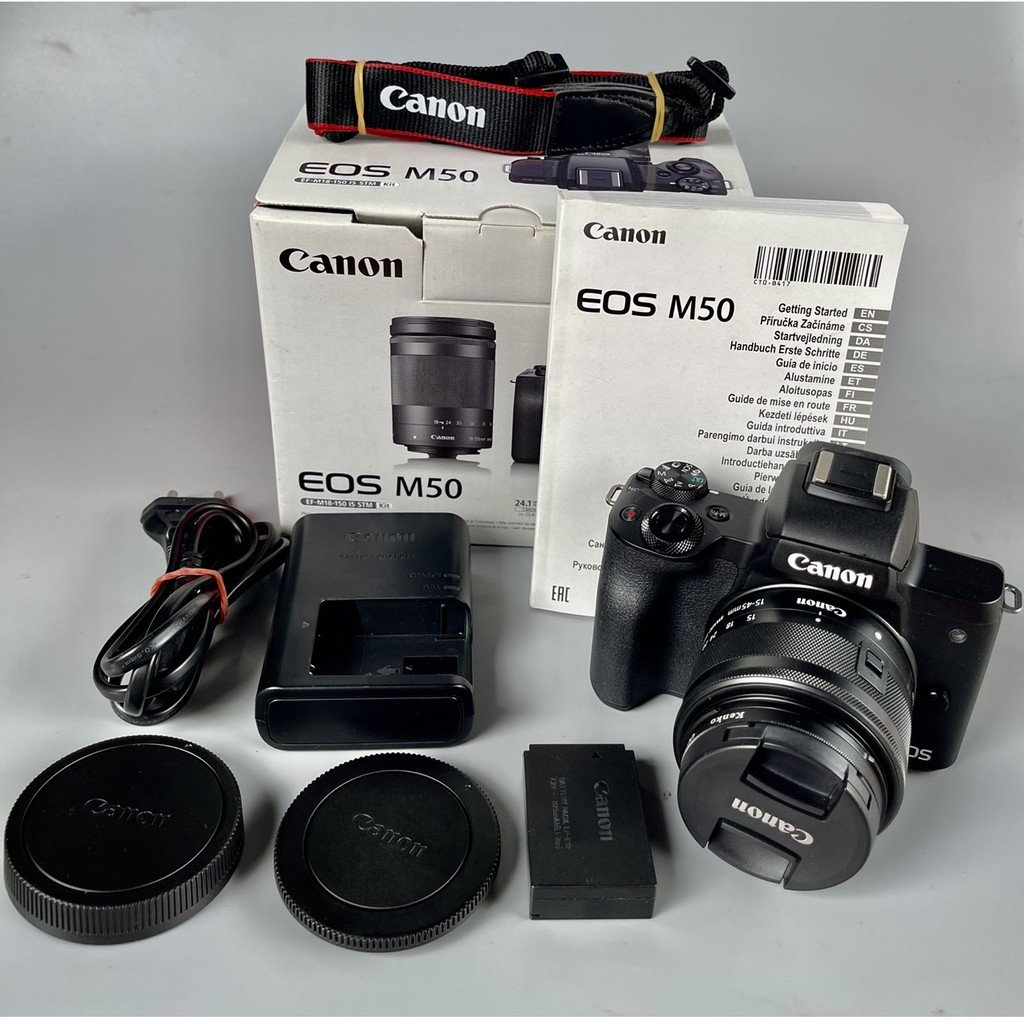 ขายกล้อง Canon EOS M50 Kit 15 45mm US STM ใช้น้อย ขัตเตอร์ 1000
