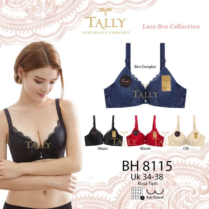 TALLY 8115 BRA WITH LACE AND UNDERWEAR / TALLY BRA BH 8115 I THIN FOAM I CUP B | THERE IS A WIRE I S