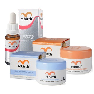 Rebirth Original Duo ครีมรกแกะ 100 ml.+ ครีมอีมู 100ml. +เซรั่มรกแกะเข้มข้น45%  25ml.