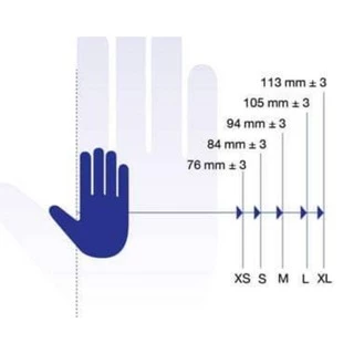 LVD35 ถุงมือไนไตรสีลาเวนเดอร์ หนา 3 มิล หนัก 3.5 กรัม ยาว 9 นิ้ว (100ชิ้น/กล่อง) แบรนด์ ดูราเซฟ