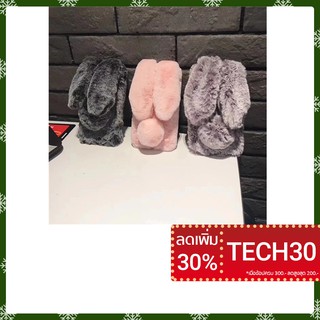 oppo f5/oppo f7 เคสปกอ่อนประดับขนกระต่าย tpu