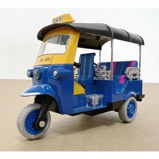 โมเดลรถตุ๊กๆ มีเสียง มีลานวิ่งได้ เสมือนจริง โมเดลตุ๊กๆ TAXIตุ๊กๆ โมเดลรถ สามล้อ รถ3ล้อ แท็กซี่ไทย 5352 #