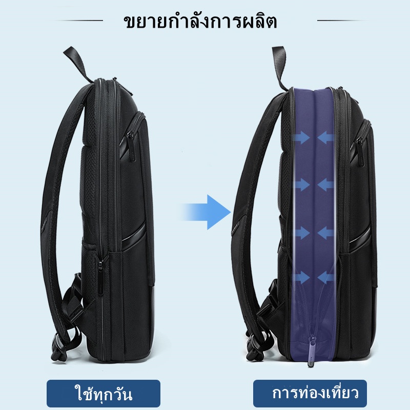 FULL DESIGN พร้อมส่ง กระเป๋าเป้สะพายหลัง ใส่แล็ปท็อป คอมพิวเตอร์ได้ บางพิเศษ กันน้ํา ความจุ 15.6/17.3 นิ้ว สําหรับผู้ชาย