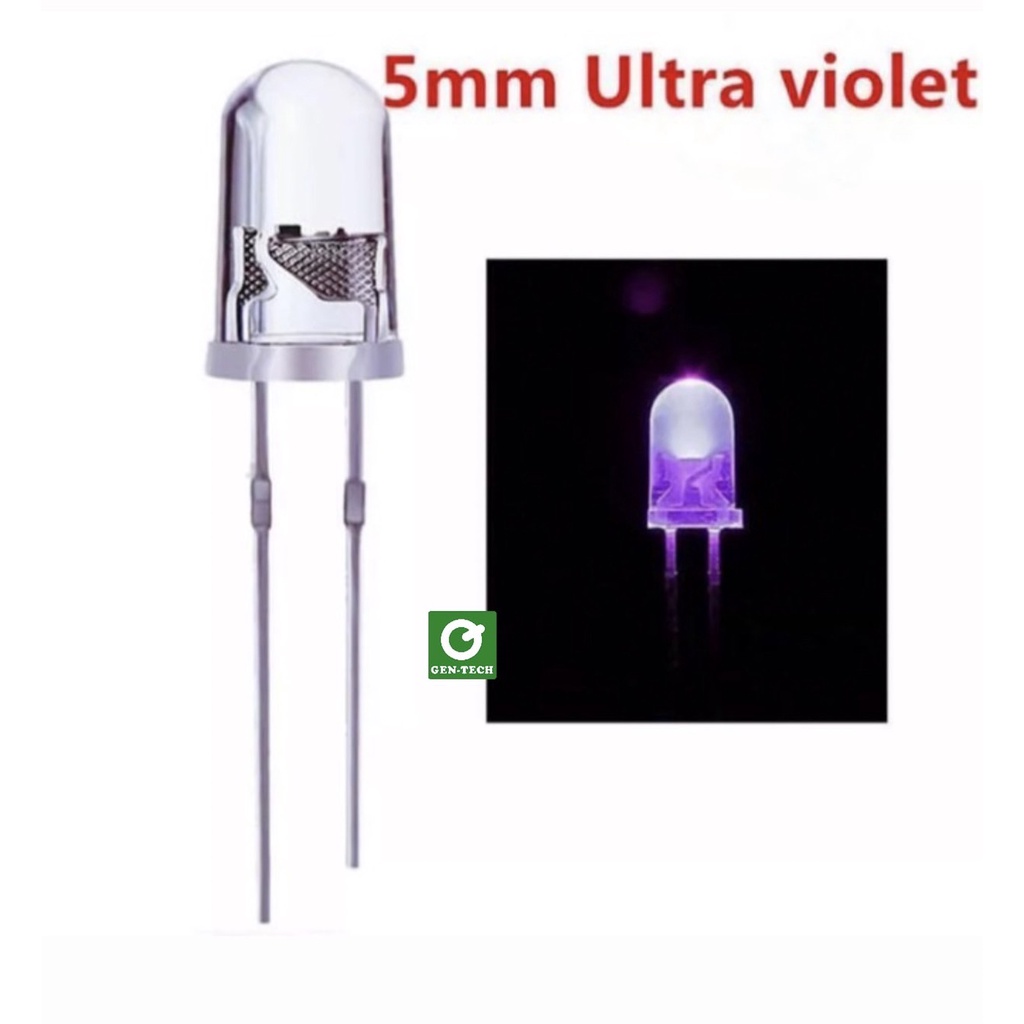 สินค้าพร้อมส่ง!!5mm UV LED ล่อยุง,แมลง เช็คธนบัตรปลอม (ไฟ Black Light ที่ใช้สะท้อนสีเรืองแสง)